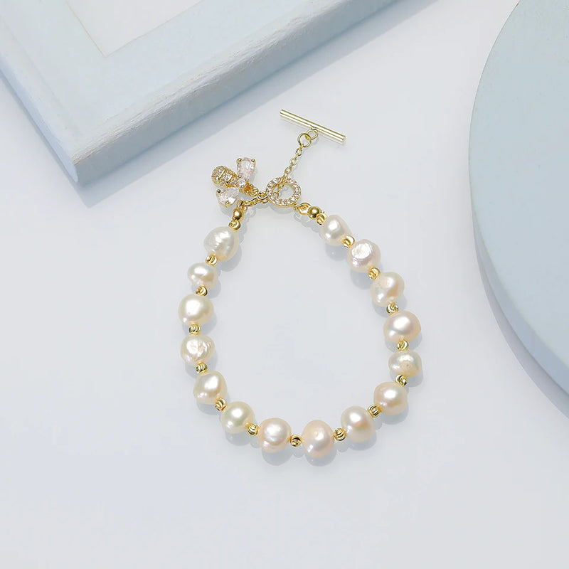 Apis Florea Baroque Pearl Bracelet 7-8mm for Women