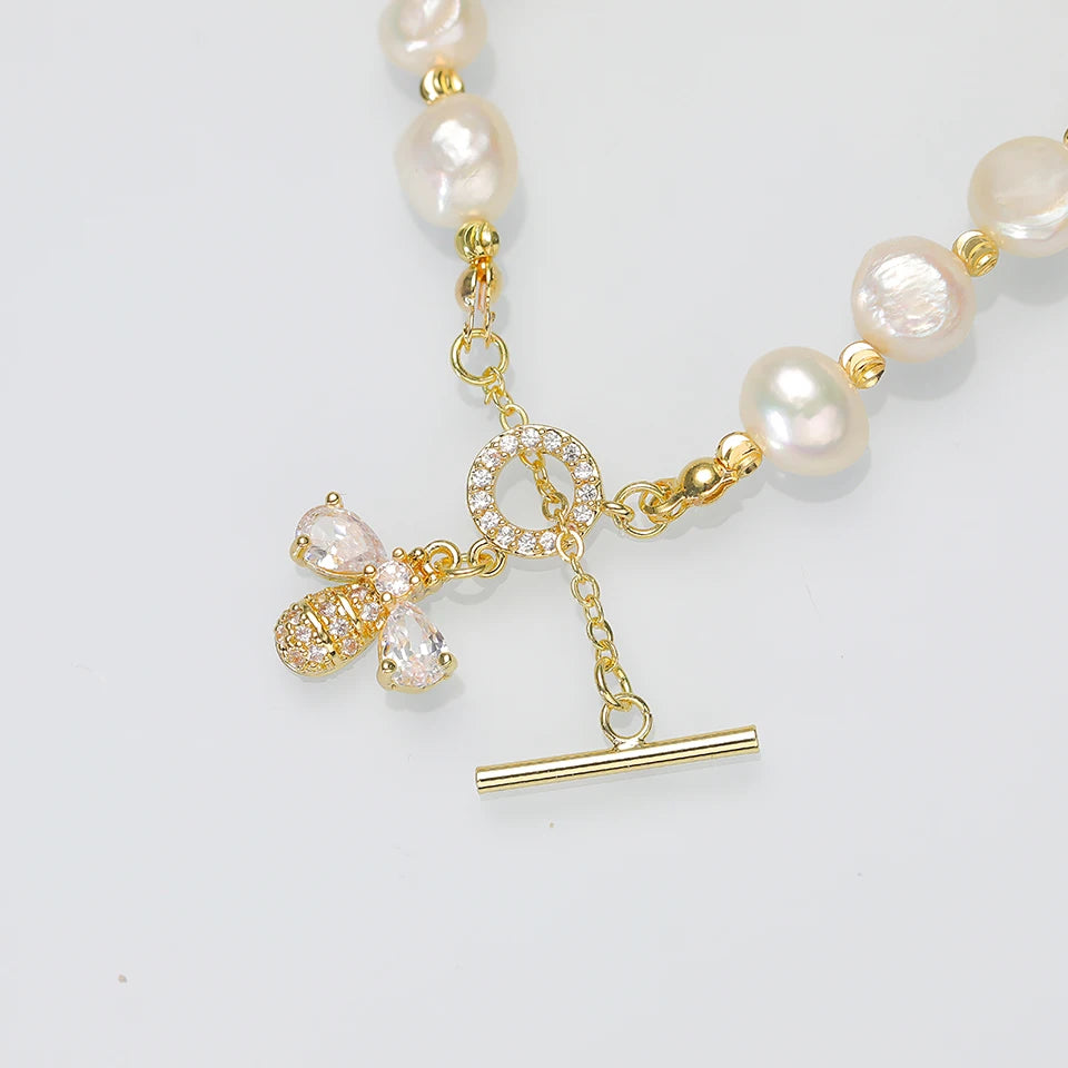 Apis Florea Baroque Pearl Bracelet 7-8mm for Women