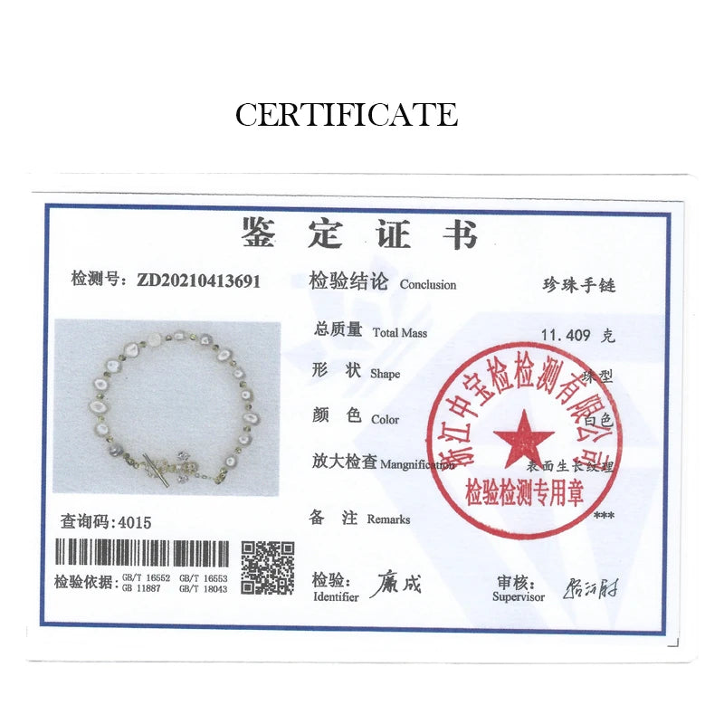 Apis Florea Baroque Pearl Bracelet 7-8mm for Women