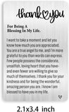Engraved Wallet Card Inserts Thank You Gift