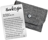 Engraved Wallet Card Inserts Thank You Gift