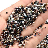 1000 Metallized Charms Czech Glass Beads for Jewelry Making Seed Beads DIY
