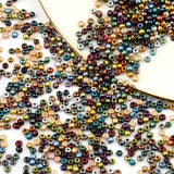 1000pcs 2mm Metallic Charm Czech Glass Beads Seed Beads Jewelry Making