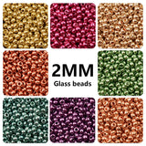 1000pcs 2mm Matellic Charm Seed Beads Czech Glass Beads DIY Bracelet Necklace