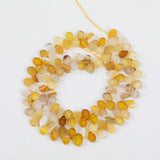 Natural Striped Agates Water Drop Spacer Beads Bracelet Making
