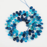 Natural Striped Agates Water Drop Spacer Beads Bracelet Making