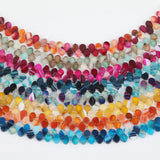 Natural Striped Agates Water Drop Spacer Beads Bracelet Making