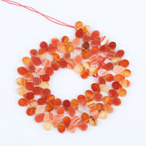 Natural Striped Agates Water Drop Spacer Beads Bracelet Making