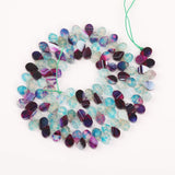 Natural Striped Agates Water Drop Spacer Beads Bracelet Making