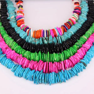 130pcs Mixed Colors Magnesite Heishi Beads Natural Slab Disc Spacer