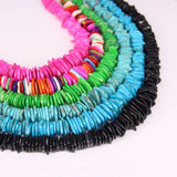 130pcs Mixed Colors Magnesite Heishi Beads Natural Slab Disc Spacer