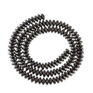 130pcs Hematite Beads 3*6mm Oval Spacer Charm Beads for Jewelry Making