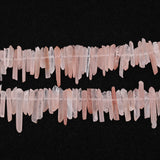 Natural Pink Quartz Crystal Point Beads Jewelry DIY