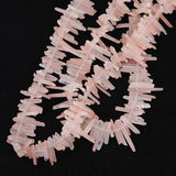 Natural Pink Quartz Crystal Point Beads Jewelry DIY