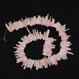 Natural Pink Quartz Crystal Point Beads Jewelry DIY