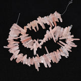 Natural Pink Quartz Crystal Point Beads Jewelry DIY