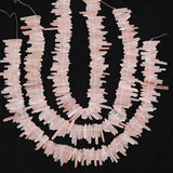 Natural Pink Quartz Crystal Point Beads Jewelry DIY