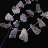 15Pcs Natural Amethysts Quartz Irregular Slice Slab Beads EF-CT-340JBDE