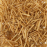 2000pcs 440g 20x2.5mm Tube Lined Goldenrod Glass Bugle Beads