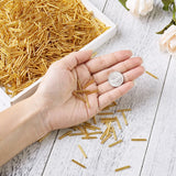 2000pcs 440g 20x2.5mm Tube Lined Goldenrod Glass Bugle Beads