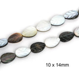 24-42pcs Natural Stone Leaf and Lip Sea Shell Beads for Jewelry Making
