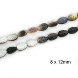 24-42pcs Natural Stone Leaf and Lip Sea Shell Beads for Jewelry Making
