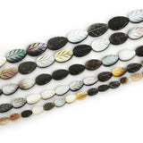 24-42pcs Natural Stone Leaf and Lip Sea Shell Beads for Jewelry Making