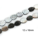 24-42pcs Natural Stone Leaf and Lip Sea Shell Beads for Jewelry Making