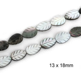 24-42pcs Natural Stone Leaf and Lip Sea Shell Beads for Jewelry Making