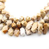 24PCS Smooth Natural Coral Jades Nugget Beads Strand