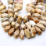 24PCS Smooth Natural Coral Jades Nugget Beads Strand