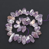 32Pcs Natural Amethyst Citrine Quartz Chunky Nugget Charms Beads