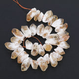 32Pcs Natural Amethyst Citrine Quartz Chunky Nugget Charms Beads