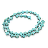 38pcs 8x10mm Blue/White Stone Cross Seed Beads DIY Jewelry Accessory