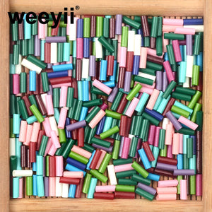 500pcs 2x6mm Long Tube Bugle Czech Glass Beads for Jewelry Making