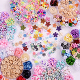 520Pcs Heart/Star Polymer Clay Spacer Beads DIY Jewelry Findings