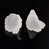 580pcs 20x20x2mm Transparent Acrylic Frosted Flower Beads for Earring DIY