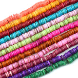 7-8mm Natural Shell Stone Beads Spacer Beads Dyed For Jewelry