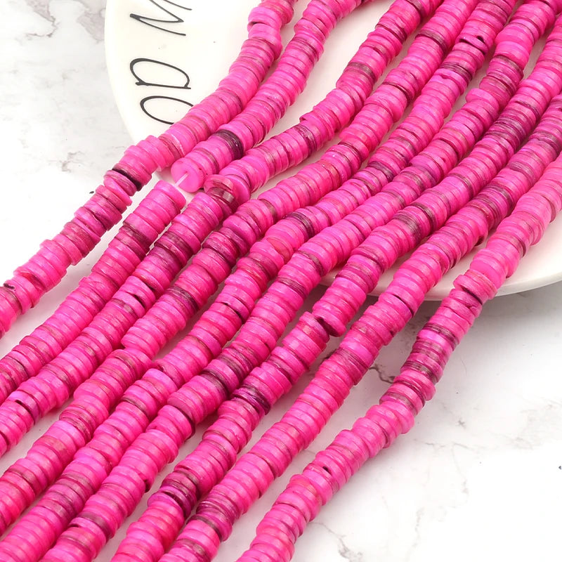 7-8mm Natural Shell Stone Beads Spacer Beads Dyed For Jewelry