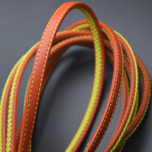 8*5mm Red Yellow Leather Cord for DIY Men Bracelet Jewelry Making