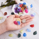 800pcs 21x19mm Frosted Flower Acrylic Bead Caps Mixed Floret Beads 1mm Hole