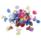 800pcs 21x19mm Frosted Flower Acrylic Bead Caps Mixed Floret Beads 1mm Hole