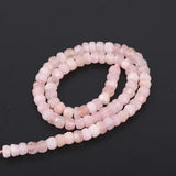 80Pcs Natural Aquamarines Pink Morganite Rondelle Charms Beads