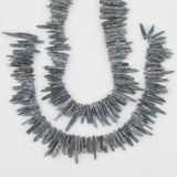 80Pcs Natural Apatite Stone Point Loose Beads