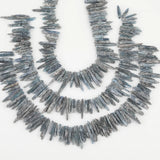 80Pcs Natural Apatite Stone Point Loose Beads