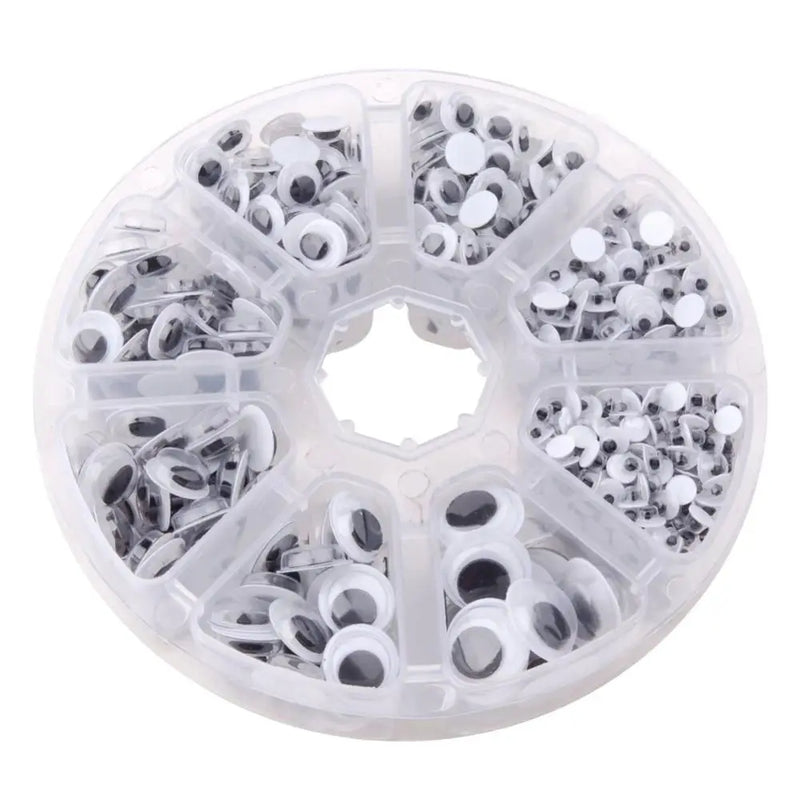 885pcs Box Wiggle Googly Eyes Cabochons DIY Crafts Accessories