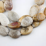 Natural Coral Jades Slice Teardrop Shape Beads
