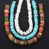 Rainbow Turquoise Howlite Heishi Loose Beads for DIY Jewelry Making