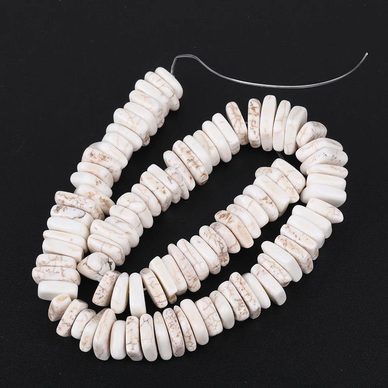 Rainbow Turquoise Howlite Heishi Loose Beads for DIY Jewelry Making