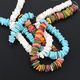 Rainbow Turquoise Howlite Heishi Loose Beads for DIY Jewelry Making